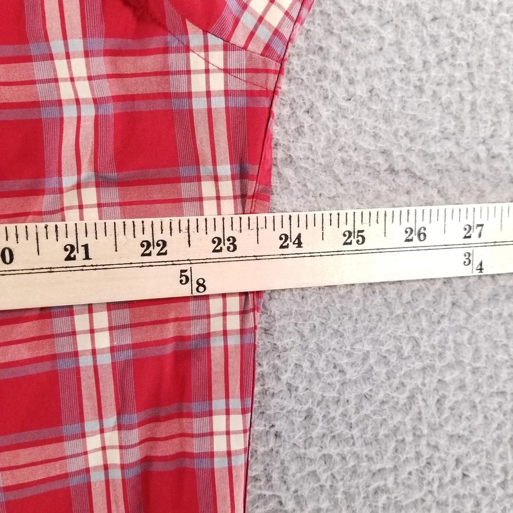 Southern Tide Shirt Mens Large Red Plaid Stretch Sport Classic Fit Button Down